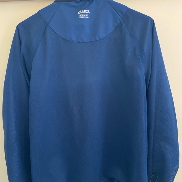 Asics Blue Windbreaker Zip Up Jacket Size Medium - Picture 8 of 9